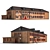 Creative Brick Municipal Building 3D model small image 1
