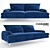 Elegant Galla Chester Sofa 3D model small image 1
