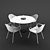 Modern Vitra Table & Chair Set 3D model small image 1