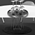 Modern Vitra Table & Chair Set 3D model small image 3