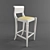 Modern Bar Stool: 3D Model & Vray Render 3D model small image 1