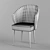 Elegant Brabbu NUKA Dining Chair 3D model small image 1