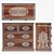 Exquisite Noor Bone Inlay Chest 3D model small image 2