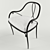 Classic Forged Armrest Chair 3D model small image 1