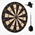 Polygons Dartboard and Darts Set 3D model small image 1