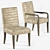 Elegant Gwyneth Modern Classic Chairs 3D model small image 1