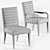 Elegant Gwyneth Modern Classic Chairs 3D model small image 3