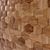 Elegant Wood Honeycomb Panel 3D model small image 2