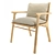 Minimalist Wood Armchair by Stellar Works 3D model small image 2