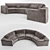 Kessada Devis: Stylish, Versatile Sofa 3D model small image 2