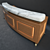 Elegant Reception Desk with Marble Countertop 3D model small image 2