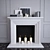 Decorative Fireplace Set 3D model small image 2