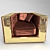 Magnolia Capitonne Velvet Armchair 3D model small image 2