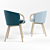 ZANT 03 Ash Chair with Armrests 3D model small image 2