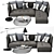 Grapher Composition Sofa: Modern Elegance in One 3D model small image 1