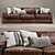 Restoration Hardware Maxwell Sofa with Coordinating Pillows 3D model small image 1