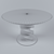 Sleek Tempered Glass Table 3D model small image 3