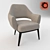 Elegant GUMI Leather Chair 3D model small image 1