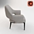Elegant GUMI Leather Chair 3D model small image 2