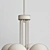 Vintage Balls Pendant Light 3D model small image 3