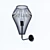Elegant Wire Pendant Lamps 3D model small image 2