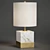 Marble Brass Accent Table Lamp 3D model small image 1