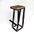 Industrial Loft Bar Stool Handmade 3D model small image 1