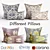 Decorative Ikat Throw Pillows 3D model small image 1
