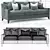 Spencer Sofa Set: Noir Coffee & Side Table, Valencia Stools & Benches, Concave Light, Luxury Tray 3D model small image 2