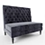 Elegant Skylark Velvet Banquette 3D model small image 1