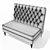 Elegant Skylark Velvet Banquette 3D model small image 3