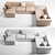 Quincy Angular Sofa: Charming Modern Luxury 3D model small image 3