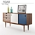 FIDAR: Stylish Rosewood Media Cabinet 3D model small image 1