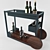 Cattelan Italia Brandy: Modern Rolling Mini Bar 3D model small image 1