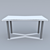 Natural Materials Designer Table | Wood Leather Steel 3D model small image 3