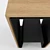 Incut Steel Bar Stool - Sleek Black Insert Handcrafted in Wood & Metal 3D model small image 3