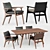 Stellar Works Ren Dining Set 3D model small image 1