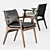 Stellar Works Ren Dining Set 3D model small image 2