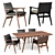 Stellar Works Ren Dining Set 3D model small image 4