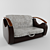 Vintage Newspaper Sofa | Stylish, PBR-textured Design 3D model small image 1
