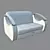 Vintage Newspaper Sofa | Stylish, PBR-textured Design 3D model small image 3