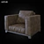 ALIVAR TAILOR Armchair: Timeless Elegance with Wood and Leather 3D model small image 1