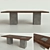 Wooden Table with Concrete Legs 3D model small image 1