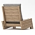 Rustic Outdoor Chair 3D model small image 2