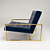 Elegant Goldfinger Lounge Chair 3D model small image 2