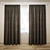 Straight Curtains and Sheer 3D model small image 1