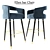 Elegant Ellen Bar Chair 3D model small image 1
