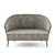Nuka 2-Seater Sofa: Sleek and Comfortable 3D model small image 1