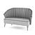 Nuka 2-Seater Sofa: Sleek and Comfortable 3D model small image 3