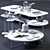 Modern Cattelan Italia Coffee Tables Set 3D model small image 3